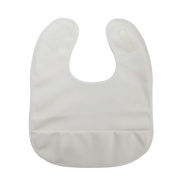 PU zebra pattern pure white bib