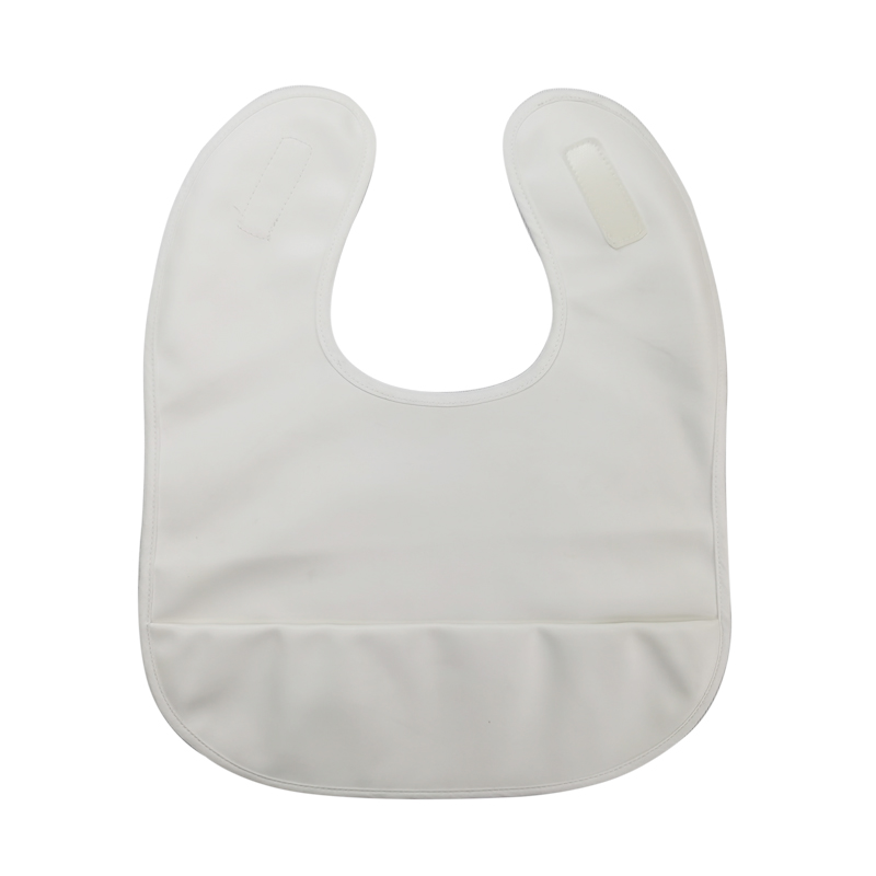 PU zebra pattern pure white bib