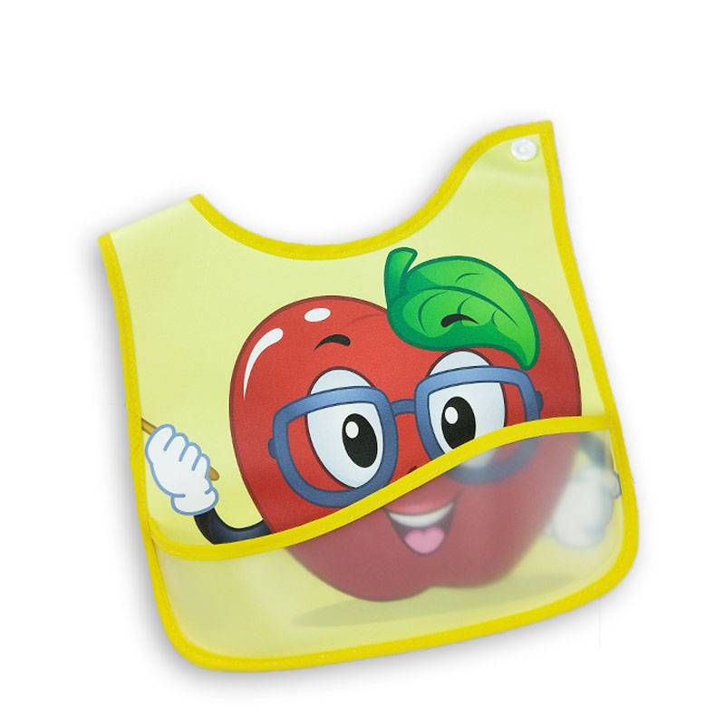 Cute waterproof PU baby bibs fruit pattern