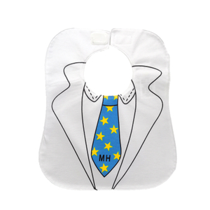 Cotton bow tie pattern bib