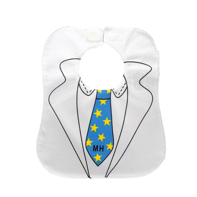 Cotton bow tie pattern bib