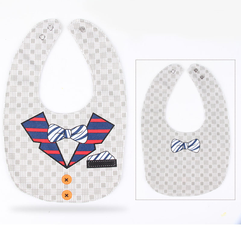 Double sided printing waterproof embroidery baby bib
