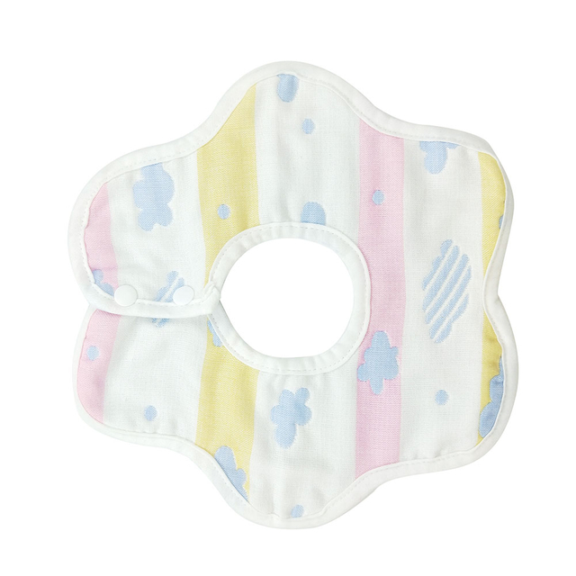 Universal 360°rotation soft cotton sand bibs for babies