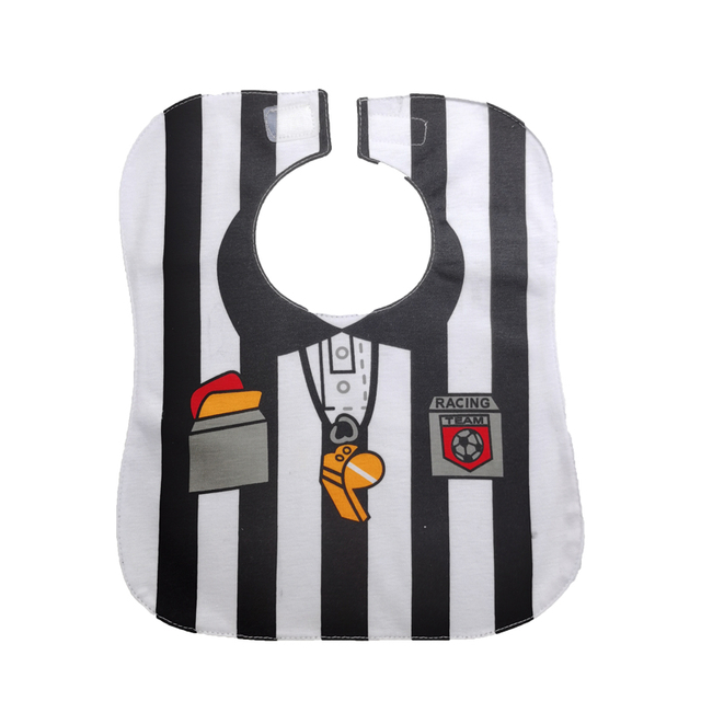 Cotton bow tie pattern bib