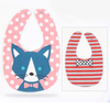 Double sided printing waterproof embroidery baby bib