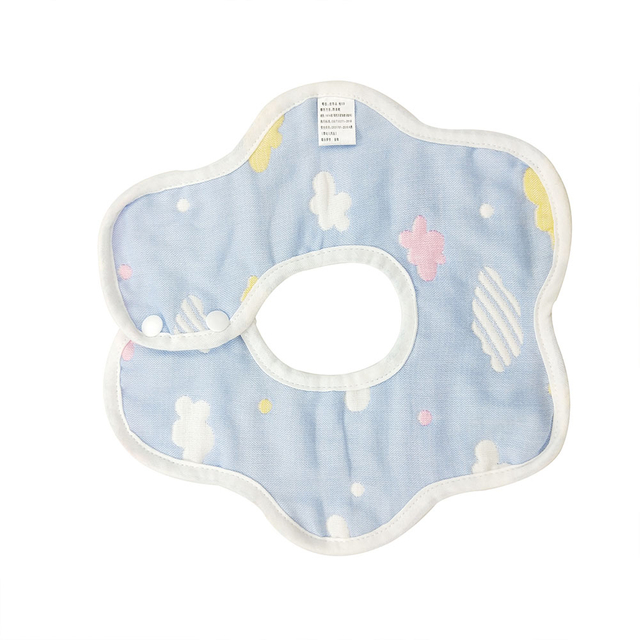 Universal 360°rotation soft cotton sand bibs for babies