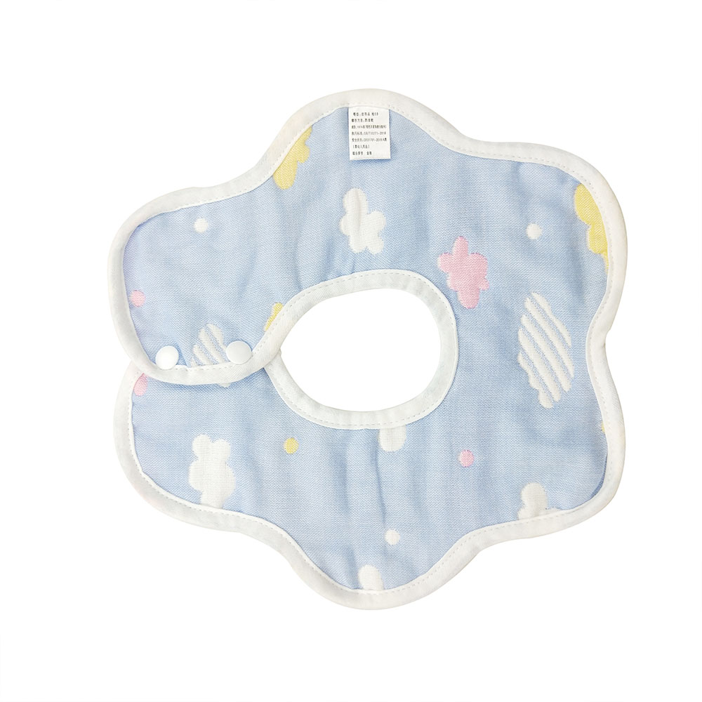 Universal 360°rotation soft cotton sand bibs for babies