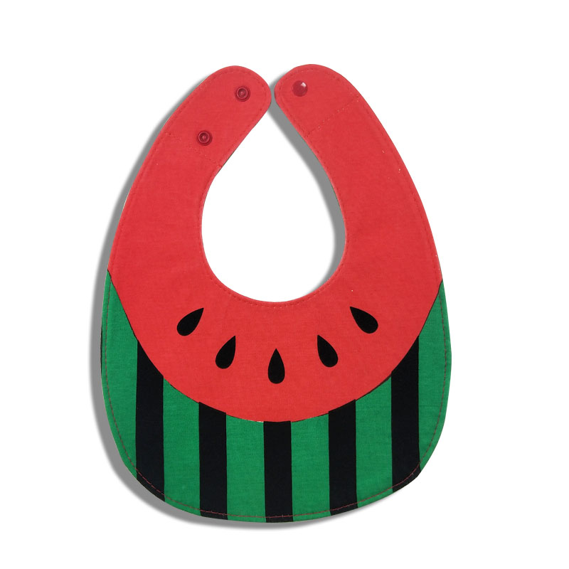 OEM&ODM Baby football fruit snack pattern cotton bib