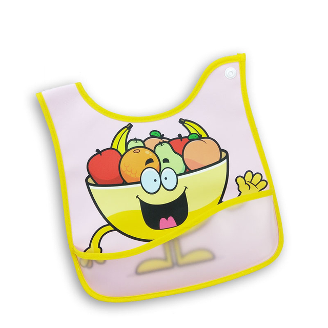 Cute waterproof PU baby bibs fruit pattern
