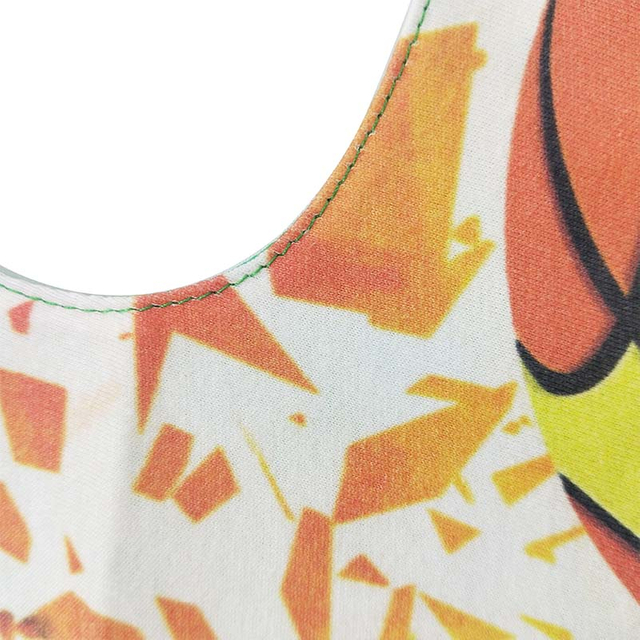 Custom pure cotton baby bib with basketball pattern