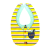 Double sided printing waterproof embroidery baby bib