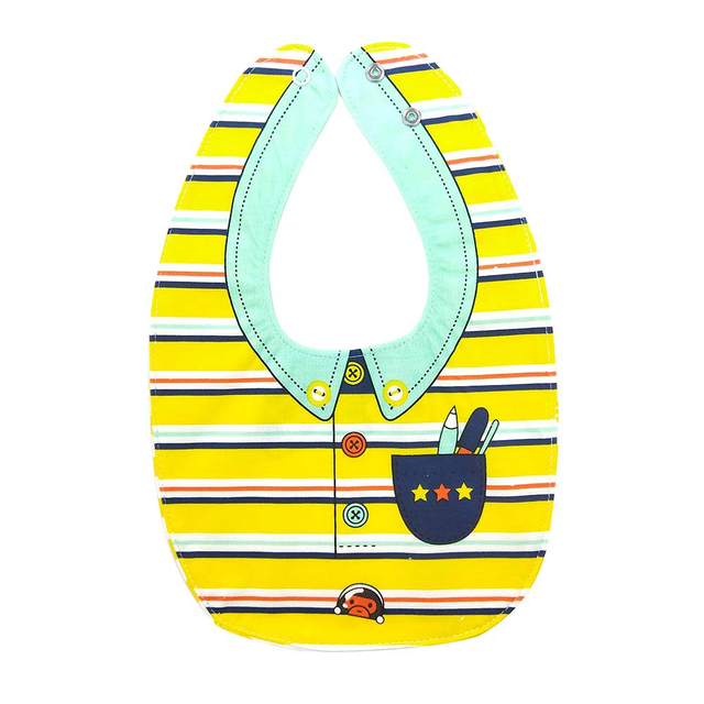 Double sided printing waterproof embroidery baby bib