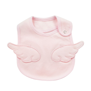 Personalized angel wings embroidery baby feeding bib