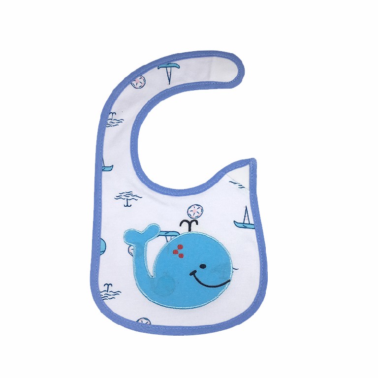 Polyester fibre cotton embroidery soft baby bib