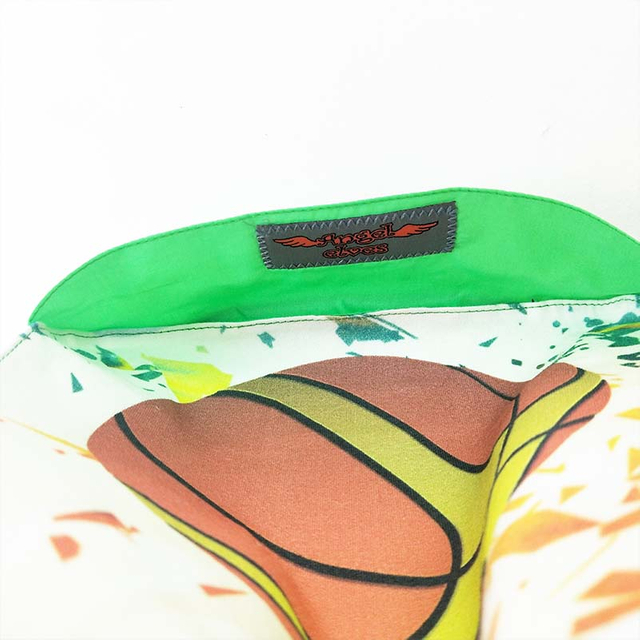 Custom pure cotton baby bib with basketball pattern