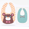 Double sided printing waterproof embroidery baby bib