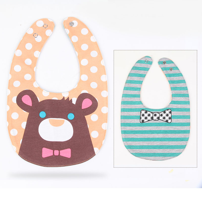 Double sided printing waterproof embroidery baby bib