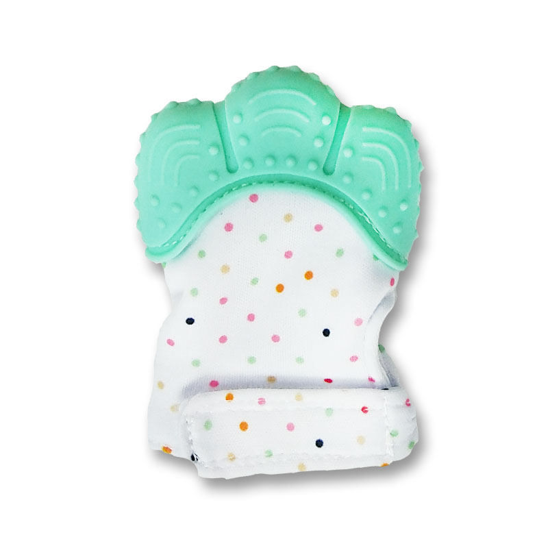 Food grade waterproof silicon gel teething mittens